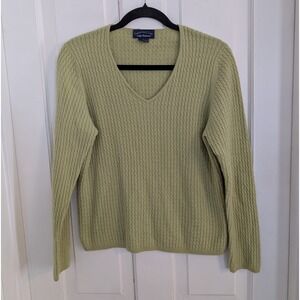 Charter Club 2 Ply Cashmere Pullover Sweater LARGE Preppy‎ Quiet Luxury V-Neck